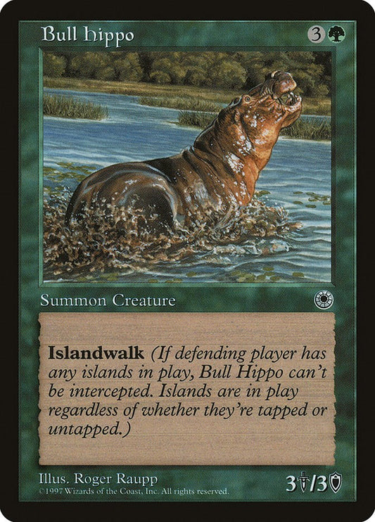 Bull Hippo (Reminder Text)