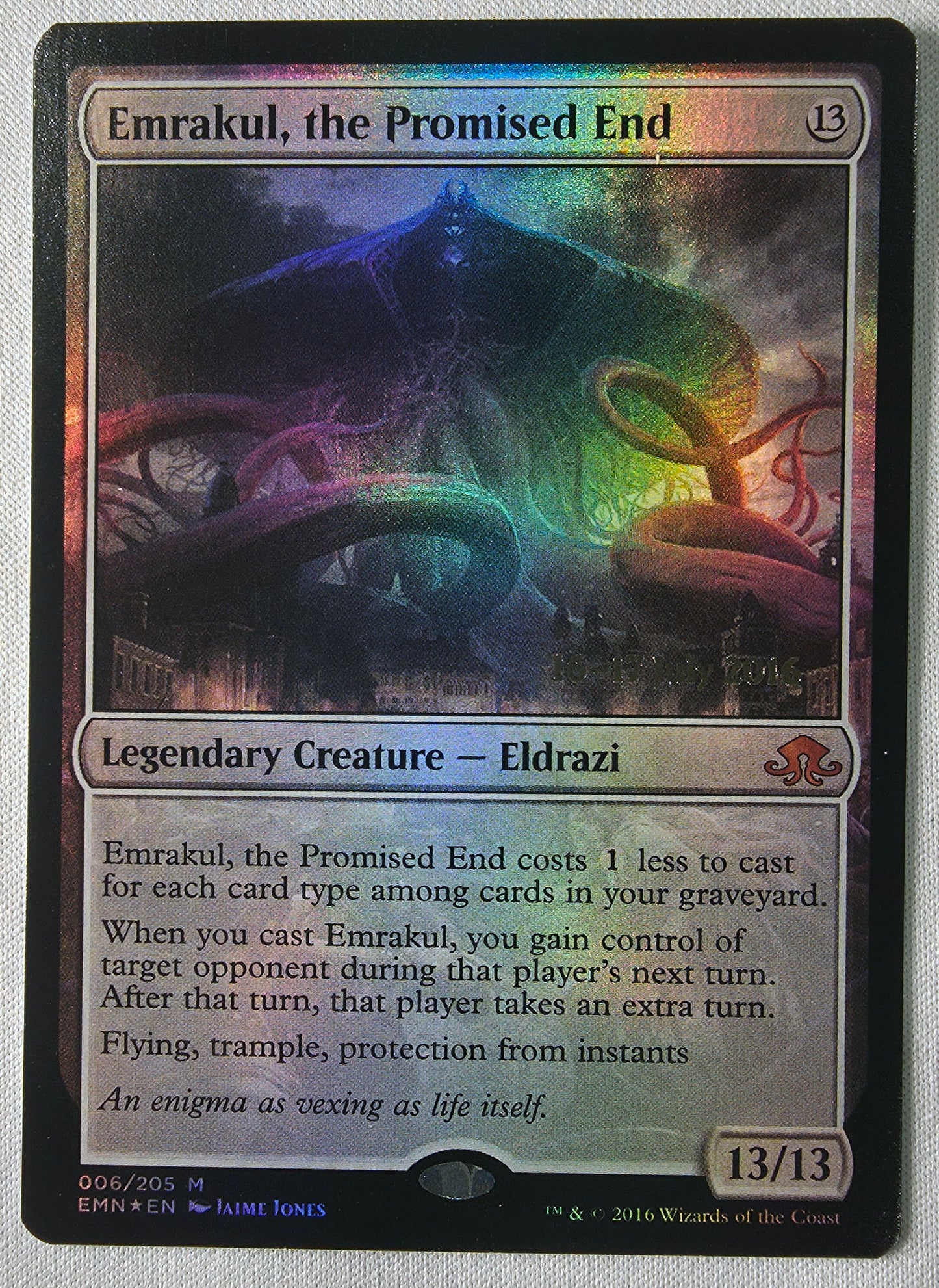 Emrakul, the Promised End (Prerelease Foil) - Eldritch Moon - Scan 01