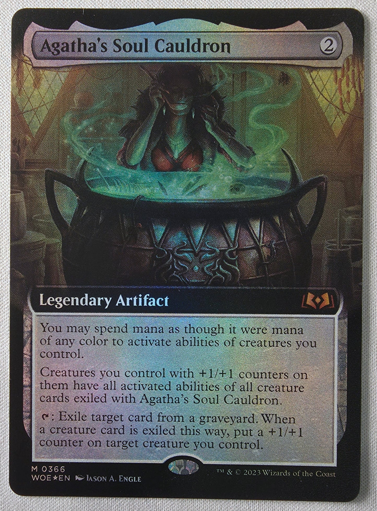Agatha's Soul Cauldron (Extended Foil) - Wilds of Eldraine - Scan 01