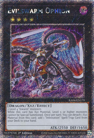 Evilswarm Ophion [RA04-EN179] Platinum Secret Rare