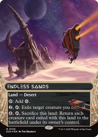 Endless Sands (0105) (Borderless) (Galaxy Foil) [Edge of Eternities: Stellar Sights]
