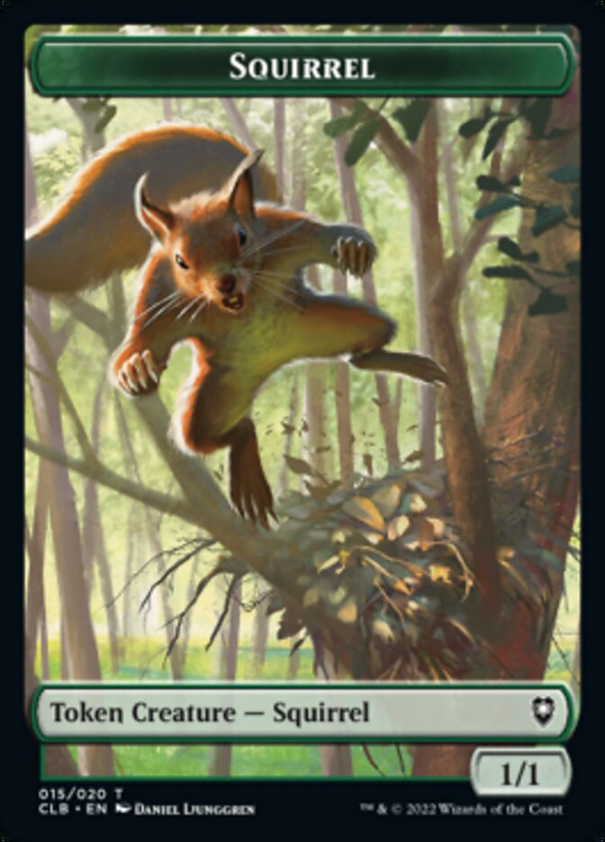 Treasure // Squirrel Double-Sided Token [Commander Legends: Battle for Baldur's Gate Tokens]