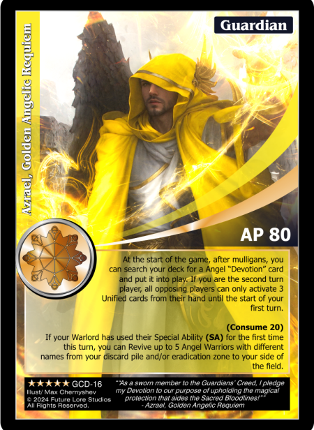 Azrael, Golden Angelic Requiem (GCD-16) [Guardians' Creed - 1st Edition]