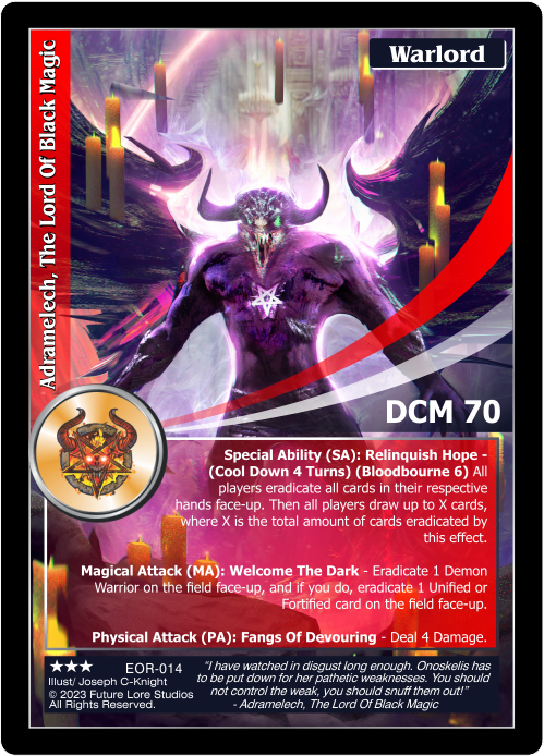 Adramelech, The Lord Of Black Magic (EOR-014) [Empires on the Rise - 1st Edition]