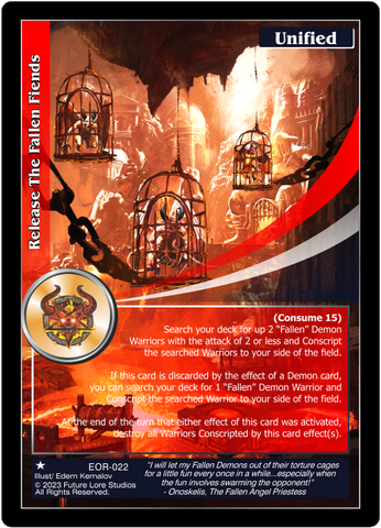 Release The Fallen Fiends (EOR-022) [Empires on the Rise - 1st Edition]