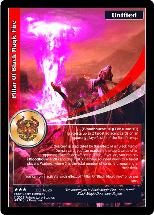 Pillar Of Black Magic Fire (EOR-026) [Empires on the Rise - 1st Edition]