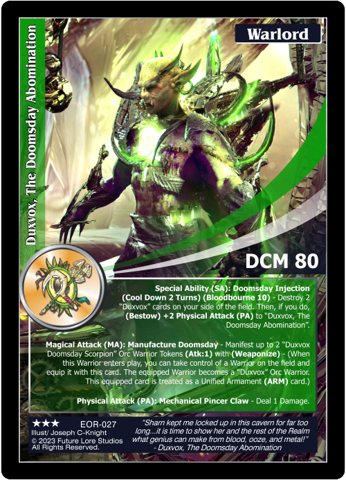 Duxvox, The Doomsday Abomination (EOR-027) [Empires on the Rise - 1st Edition]