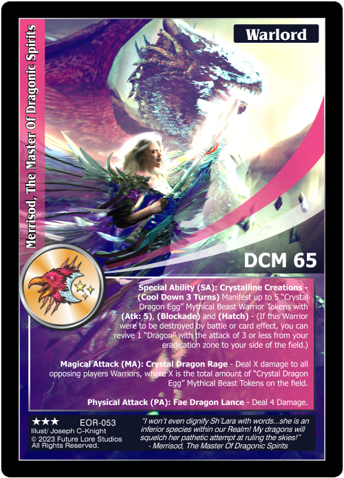 Merrisod, The Master Of Dragonic Spirits (EOR-053) [Empires on the Rise - 1st Edition]