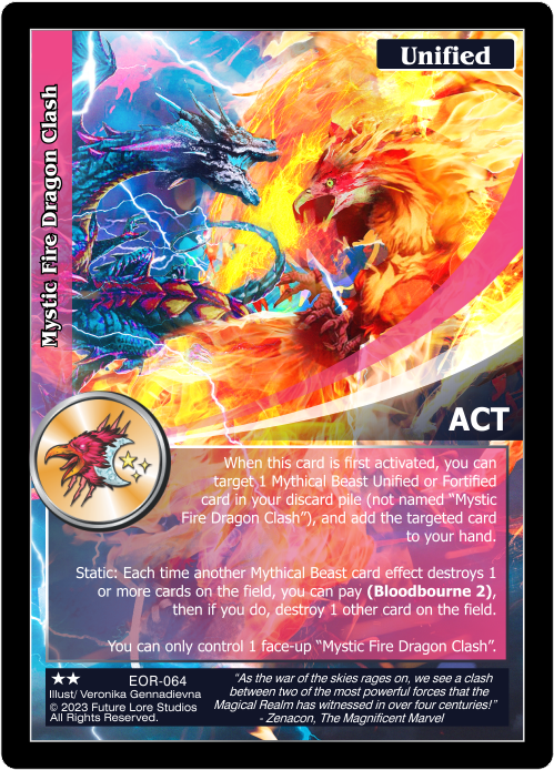 Mystic Fire Dragon Clash (EOR-064) [Empires on the Rise - 1st Edition]