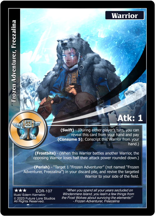 Frozen Adventurer, Freezalina (EOR-107) [Empires on the Rise - 1st Edition]