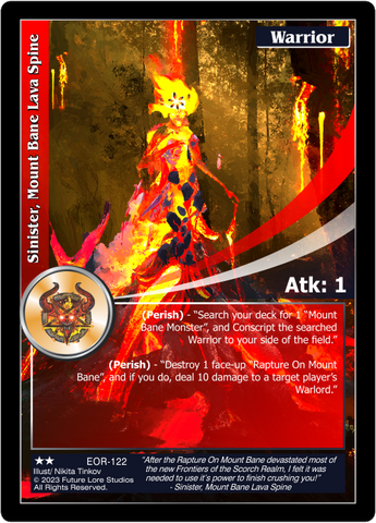 Sinister, Mount Bane Lava Spine (EOR-122) [Empires on the Rise - 1st Edition]