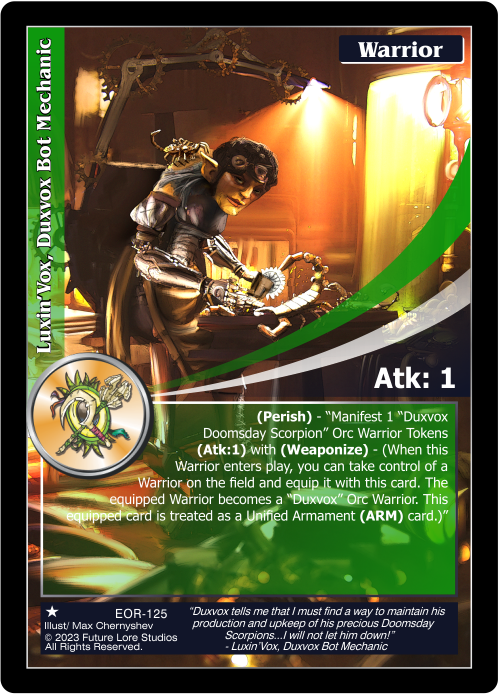 Luxin'Vox, Duxvox Bot Mechanic (EOR-125) [Empires on the Rise - 1st Edition]