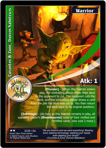 Cuvontess & Zune, Duxvox Saboteurs (EOR-130) [Empires on the Rise - 1st Edition]