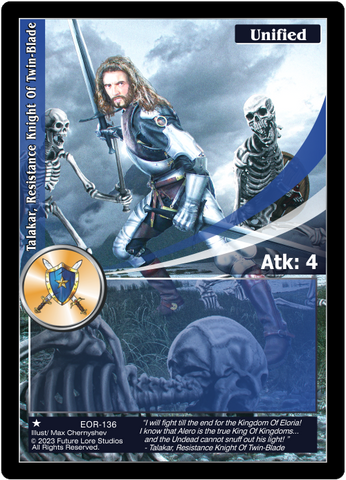 Talakar, Resistance Knight Of Twin-Blade (EOR-136) [Empires on the Rise - 1st Edition]