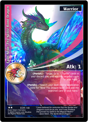 Epox'Adon, The Sprite Bond Dragon (EOR-148) [Empires on the Rise - 1st Edition]