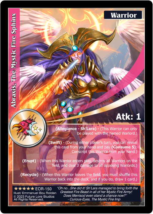 Abraxis, The Mystic Fire Sphinx (EOR-150) [Empires on the Rise - 1st Edition]