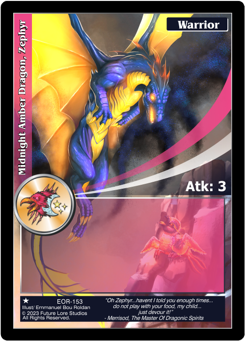 Midnight Amber Dragon, Zephyr (EOR-153) [Empires on the Rise - 1st Edition]