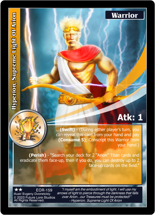 Hyperion, Supreme Light Of Arion (EOR-159) [Empires on the Rise - 1st Edition]