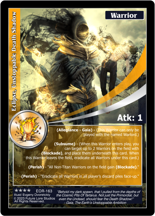 Eclipse, Unstoppable Death Shadow (EOR-163) [Empires on the Rise - 1st Edition]