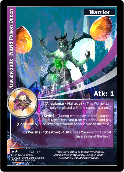 Aracahconite, Putrid Poison Queen (EOR-171) [Empires on the Rise - 1st Edition]
