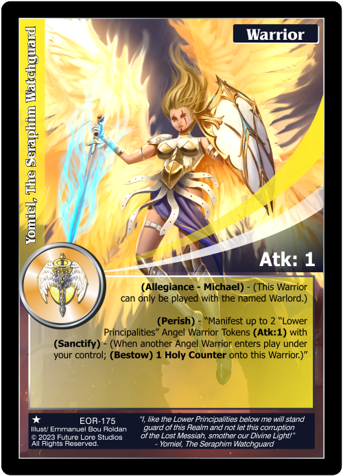 Yomiel, The Seraphim Watchguard (EOR-175) [Empires on the Rise - 1st Edition]