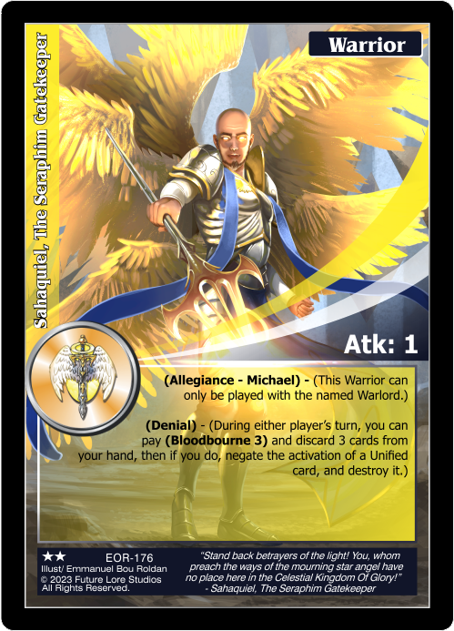 Sahaquiel, The Seraphim Gatekeeper (EOR-176) [Empires on the Rise - 1st Edition]