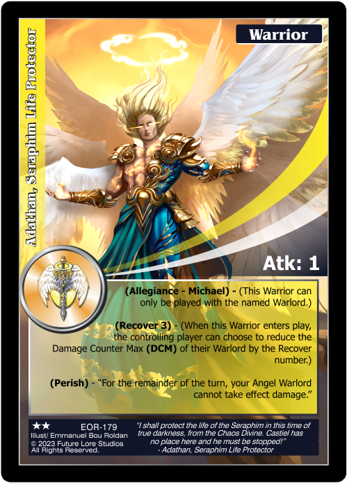 Adathan, Seraphim Life Protector (EOR-179) [Empires on the Rise - 1st Edition]