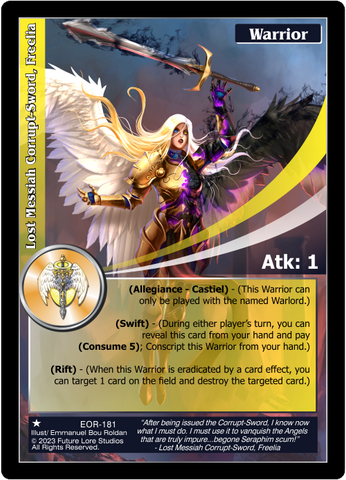 Lost Messiah Corrupt-Sword, Freelia (EOR-181) [Empires on the Rise - 1st Edition]