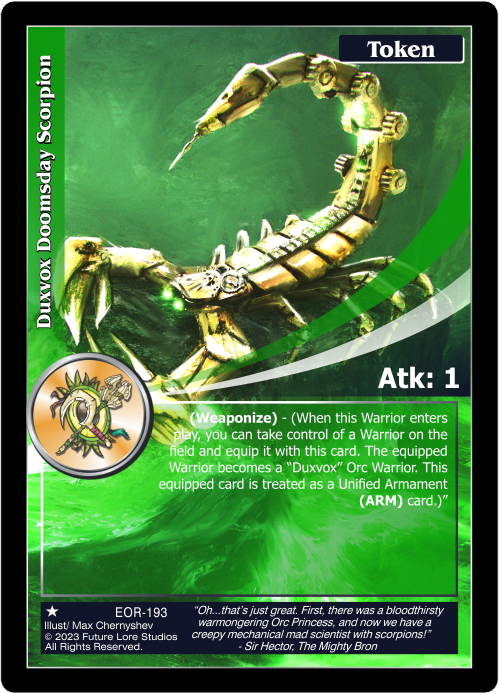 Duxvox Doomsday Scorpion (EOR-193) [Empires on the Rise - 1st Edition]
