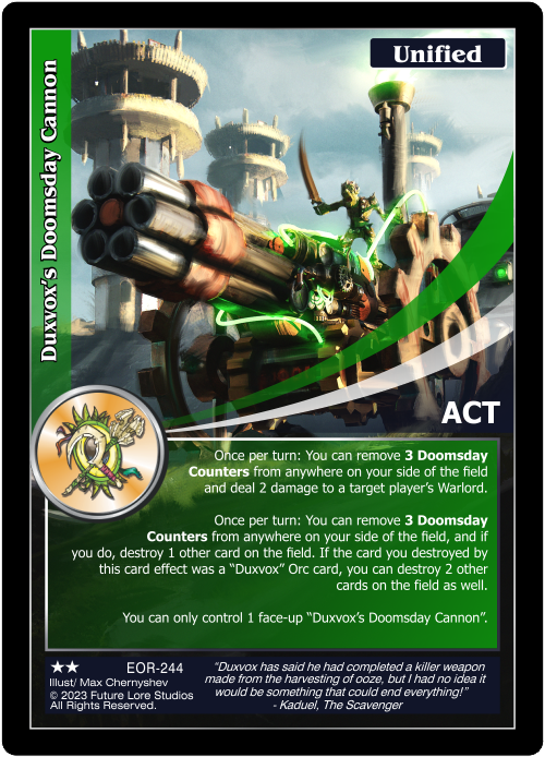 Duxvox's Doomsday Cannon (EOR-244) [Empires on the Rise - 1st Edition]