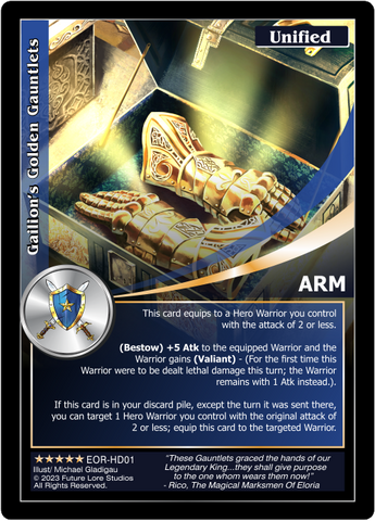 Gailion's Golden Gauntlets (EOR-HD01) [Empires on the Rise - 1st Edition]