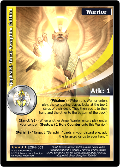 Qaphsiel, Great Seraphim Faithful (EOR-HD03) [Empires on the Rise - 1st Edition]