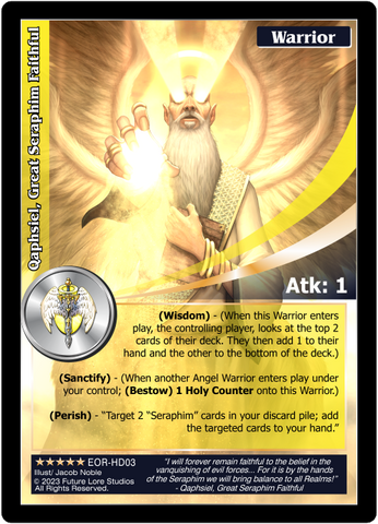 Qaphsiel, Great Seraphim Faithful (EOR-HD03) [Empires on the Rise - 1st Edition]