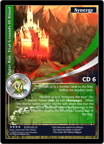 Outer Rim, Trial-Grounds Of Blood (EOR-HD10) [Empires on the Rise - 1st Edition]