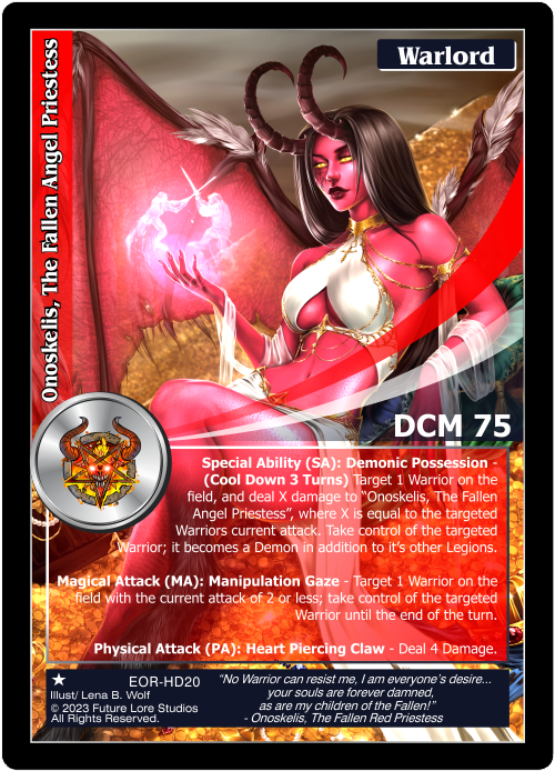 Onoskelis, The Fallen Angel Priestess (EOR-HD20) [Empires on the Rise - 1st Edition]