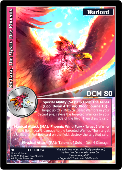 Sh'Lara, The Mystic Fire Phoenix (EOR-HD24) [Empires on the Rise - 1st Edition]