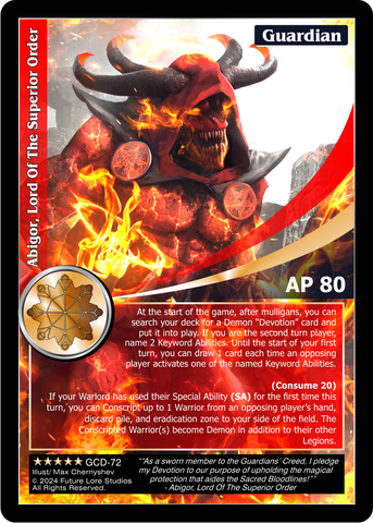 Abigor, Lord of The Superior Order (GCD-72) [Guardians' Creed - 1st Edition]