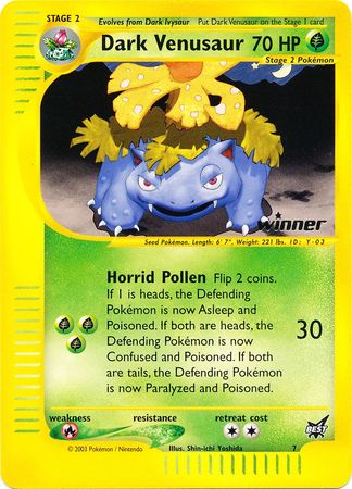 Dark Venusaur (7) (Winner) [Best of Promos]