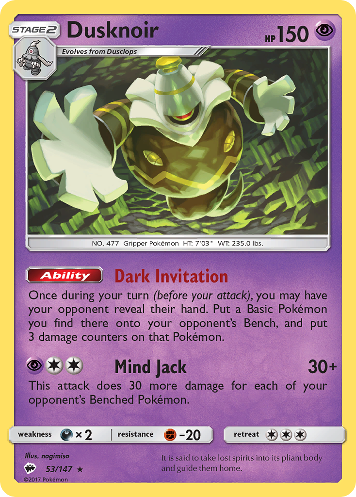 Dusknoir (53/147) [Sun & Moon: Burning Shadows]