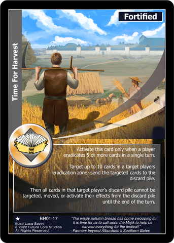 Time For Harvest (BH01-17) [Bountiful Harvest Season One - 1st Edition]