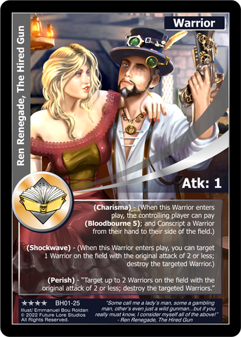 Ren Renegade, The Hired Gun (BH01-25) [Bountiful Harvest Season One - 1st Edition]