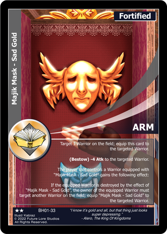 Majik Mask - Sad Gold (BH01-33) [Bountiful Harvest Season One - 1st Edition]