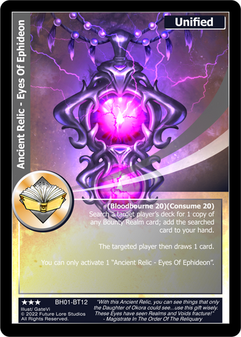 Ancient Relic - Eyes Of Ephideon (BH01-BT12) Foil [Bountiful Harvest Season One - 1st Edition]