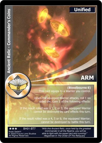 Ancient Relic - Commander's Coins (BH01-BT7) Foil [Bountiful Harvest Season One - 1st Edition]