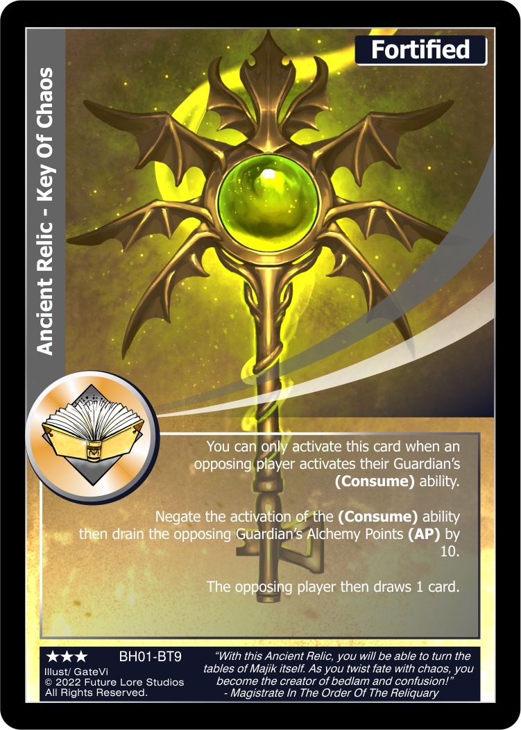 Ancient Relic - Key Of Chaos (BH01-BT9) Foil [Bountiful Harvest Season One - 1st Edition]