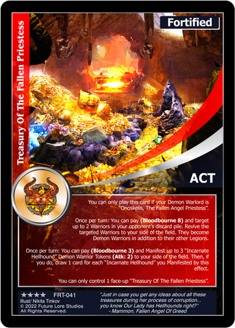 Treasury of the Fallen Priestess (FRT-041) [Frontiers - 1st Edition]