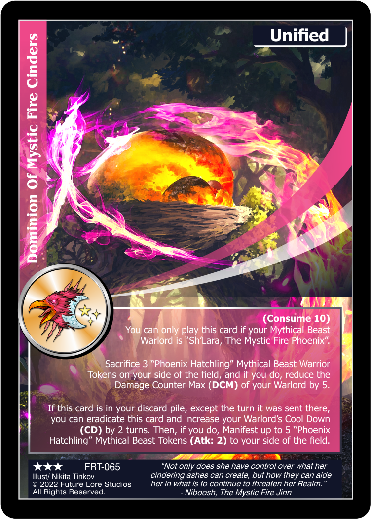 Dominion of Mystic Fire Cinders (FRT-065) [Frontiers - 1st Edition]
