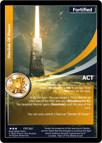 Obelisk of Power (FRT-067) [Frontiers - 1st Edition]