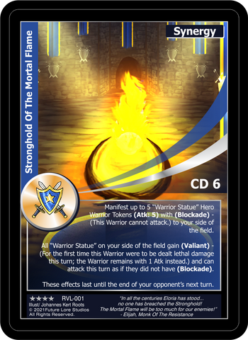 Stronghold Of The Mortal Flame (RVL-001) Foil [Ravaged Lands - 1st Edition]