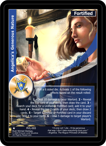 Angelica's Generous Nature (RVL-003) [Ravaged Lands - 1st Edition]